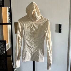 Lululemon Athletica Cream Hoodie reversible jacket size 6